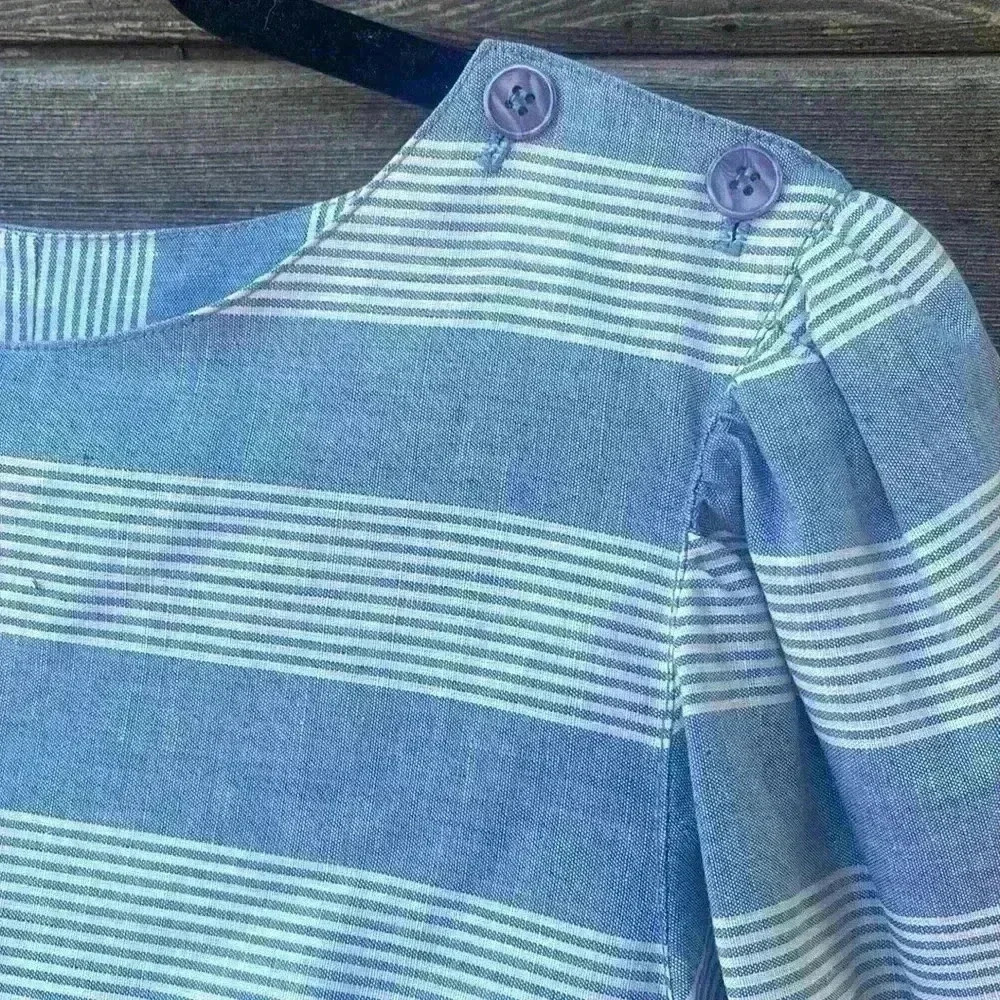 Vintage chambray 1960s school dress - Picture 4 of 6